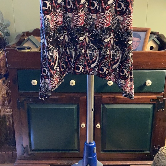 Susan Lawerence unique pattern top with wide black middle band L - Picture 7 of 10